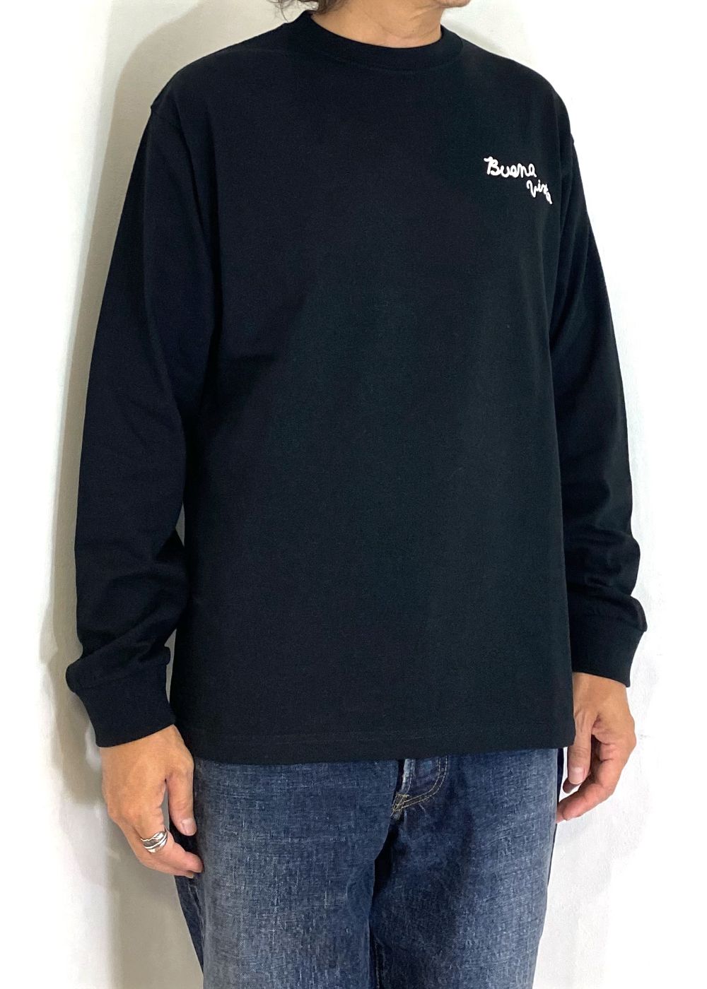 Skull L/S tee (BLACK) / スカル プリント ロング T
