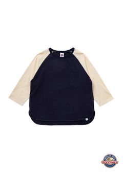 【ラスト1点】3/4 SLEEEVE BASEBALL TEE "BABE" (NAVY) / グッドウェア コラボ ベースボールTee