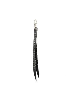 STUDS & KNITTING LEATHER LONG KEY RING ＜TYPE B＞ (BLACK) / スタッズ レザー キーリング