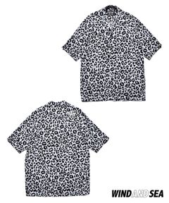 MINEDENIM - ×WDS Lips Leopard Print Open Collar SH (LGR) / ウィン 