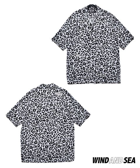×WDS Lips Leopard Print Open Collar SH (LGR) / ウィンダンシー コラボ レオパードリップ シャツ / セットアップ可能
