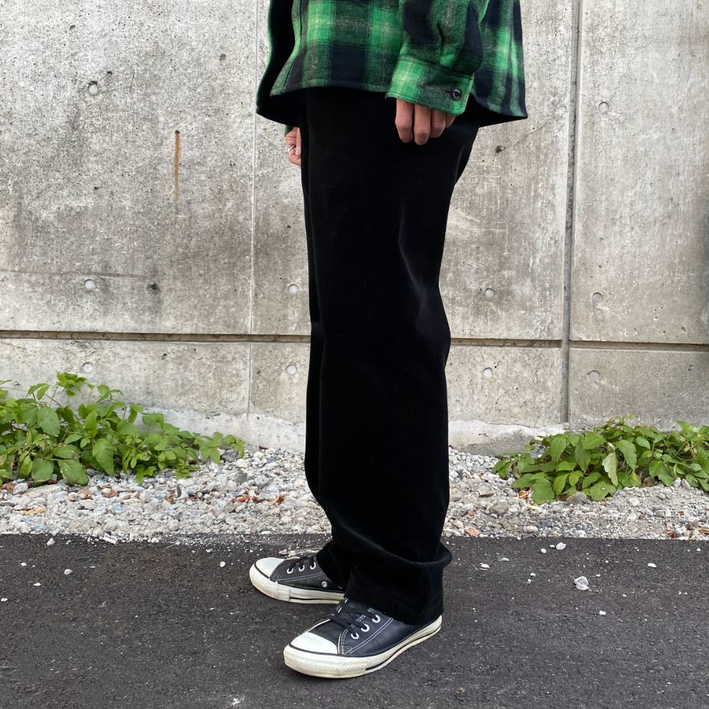 CORDUROY EASY PANTS (BLACK) / コーデュロイ イージー パンツ
