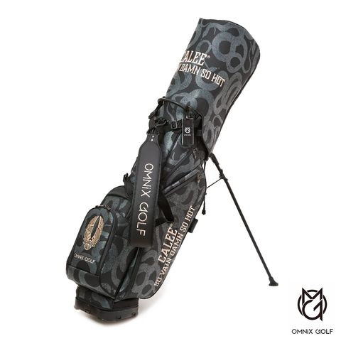 ×OMNiX GOLF SNAKE PATTERN CADDIE BAG (BLACK) / ×オムニックス ゴルフ コラボ ゴルフ バッグ