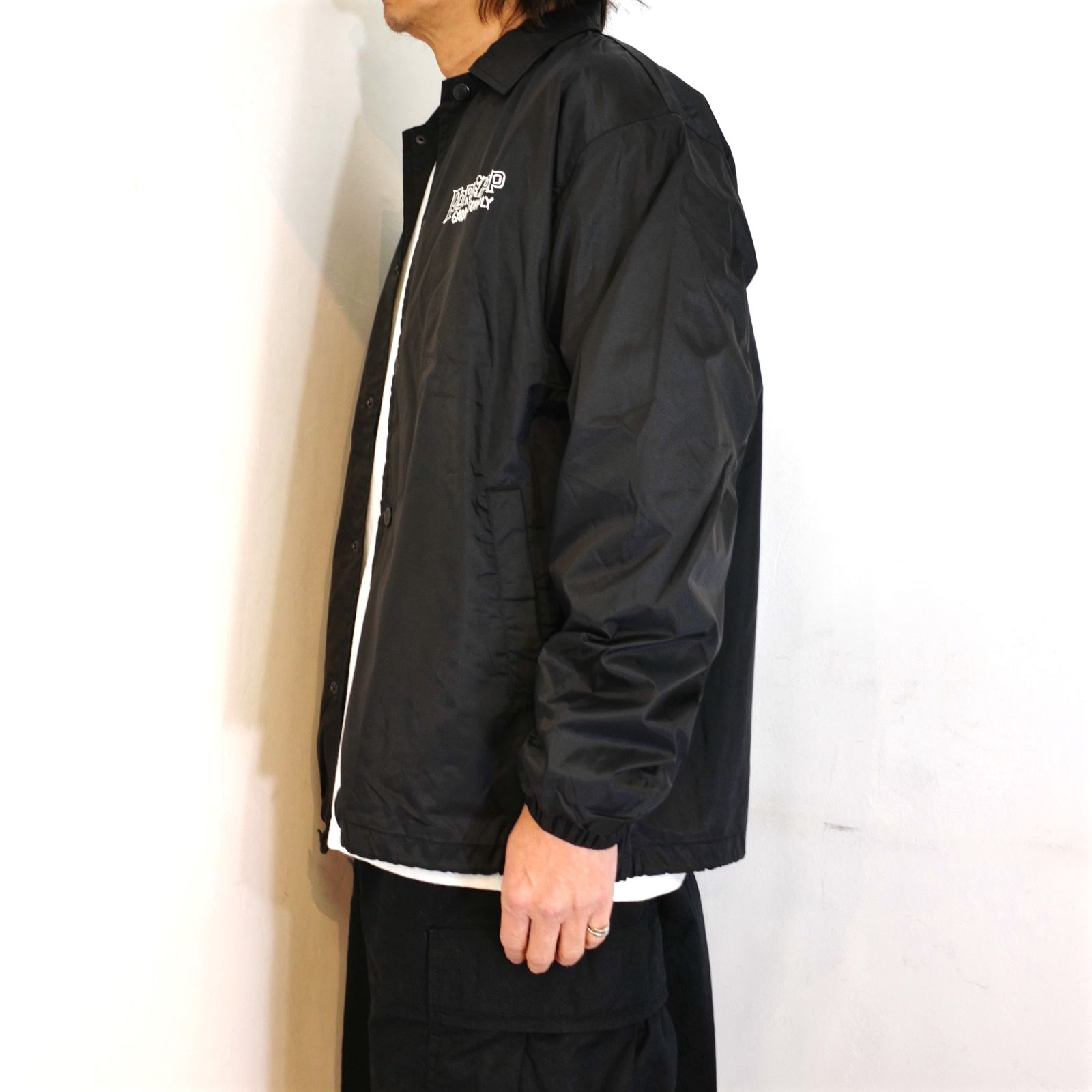 PORKCHOP GARAGE SUPPLY - MAD SPRAY COACH JKT (BLACK PORKCHOP GARAGE SUPPLY - MAD SPRAY COACH JKT (BLACK