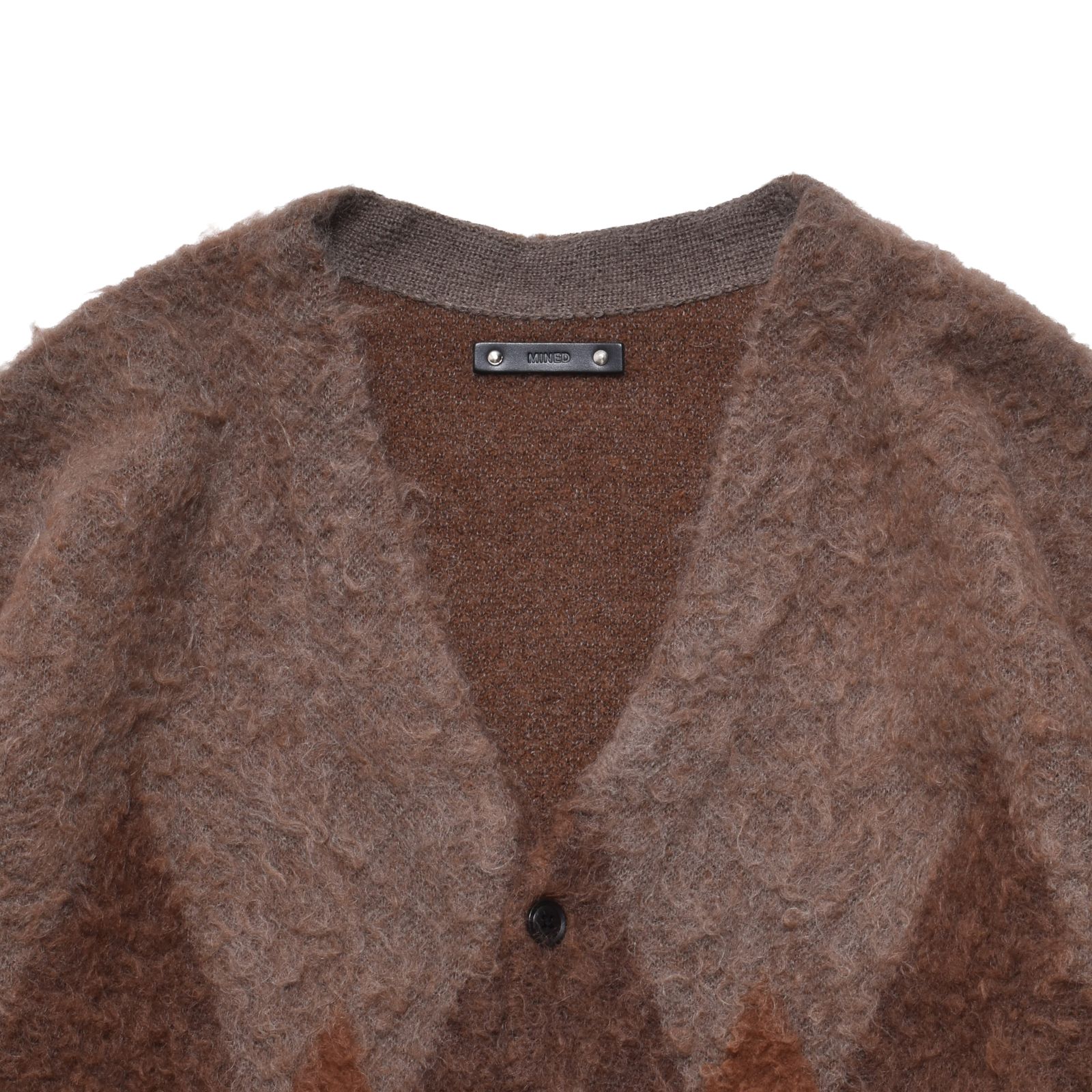 Mohair Argyle Knit Cardigan (BRT) /  アーガイル モヘアニット カーディガン