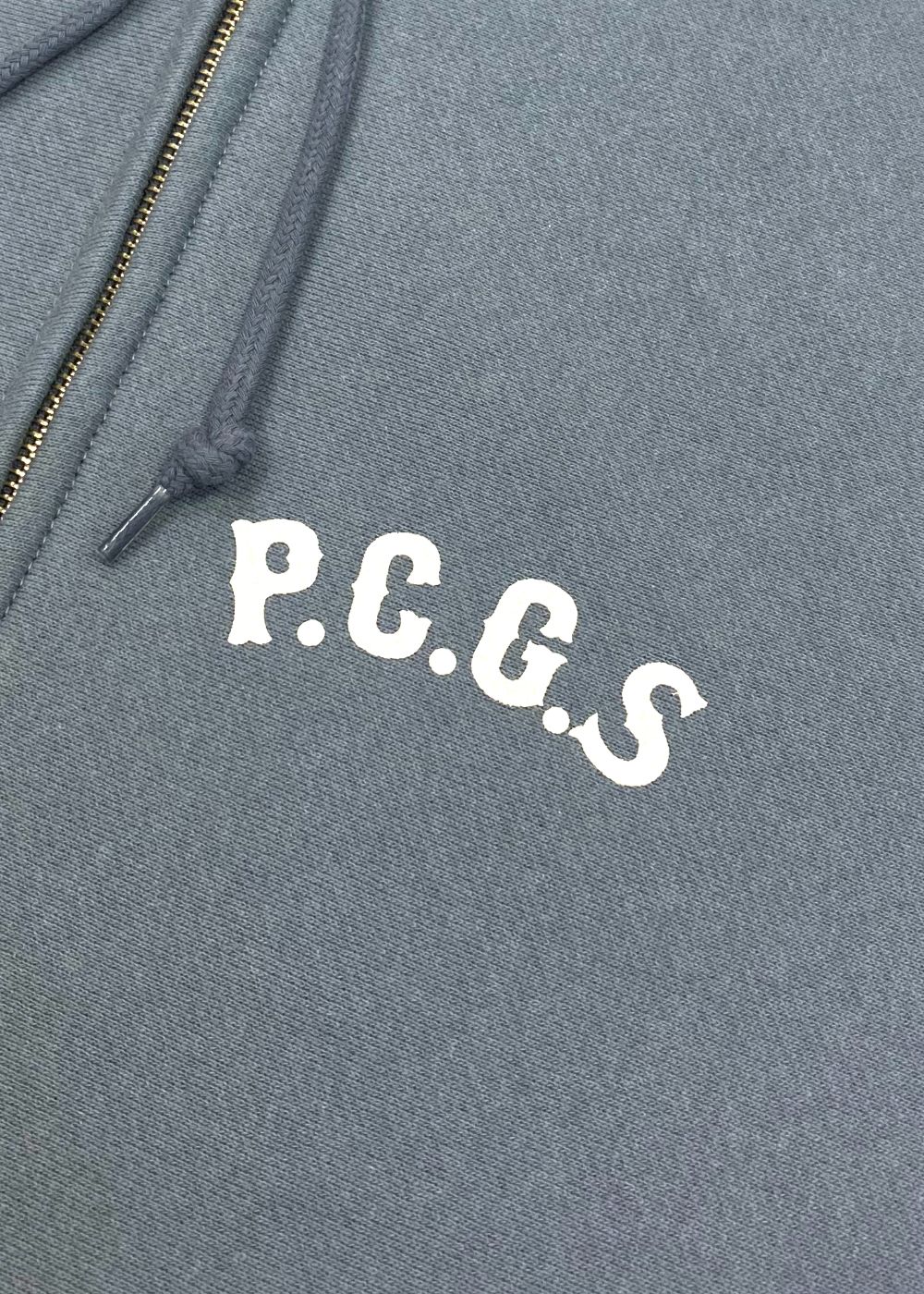 CIRCLE PORK ZIP UP HOODIE (STONE BLUE) / サークルポーク スウェット ジップパーカー