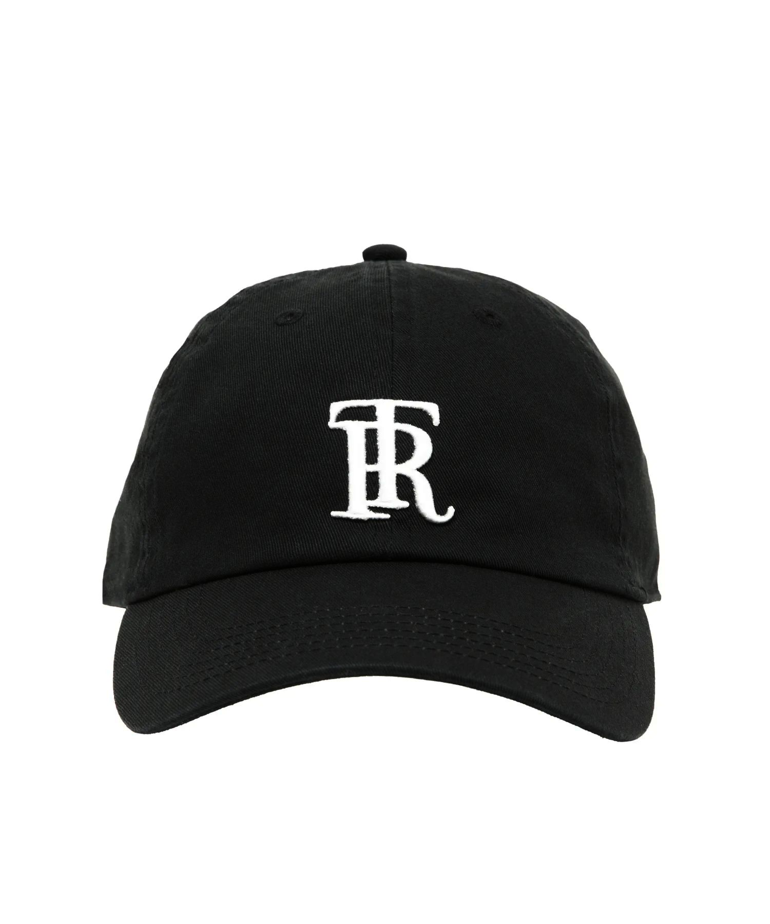RT CAP (BLACK) / ロゴ刺繍 ダッド キャップ。