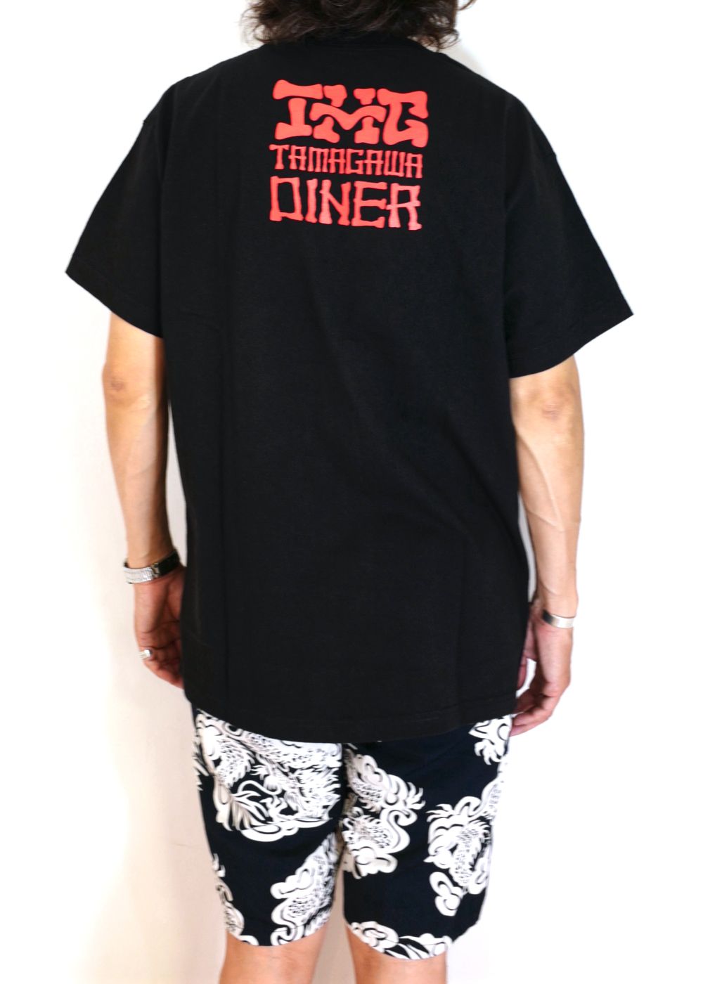 M&M CUSTOM PERFORMANCE - ×TAMAGAWA DINER ×MASSES PRINT T-SHIRT (BLACK) / ×TAMAGAWA  DINER ×マシス コラボレーション Tシャツ | LOOPHOLE