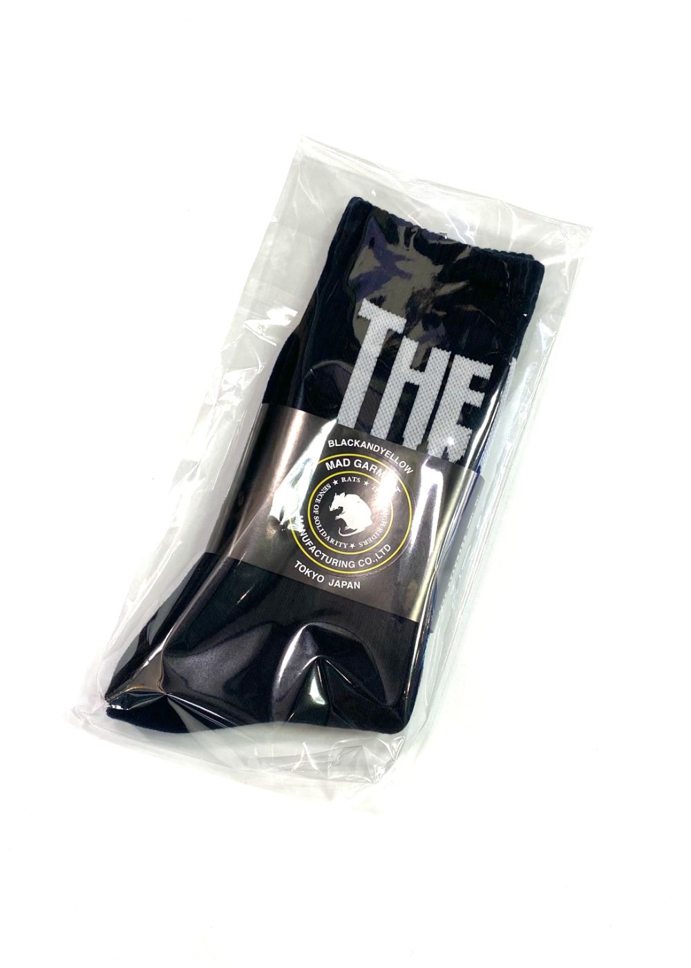 PILE SOCKS "THE RATS" (BLACK) / ジャガード ロゴ ソックス