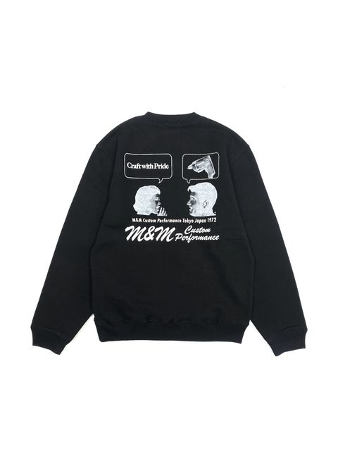 【ラスト1点】 Add Crewneck Sweat (BLACK) / プリント クルーネックスウェット