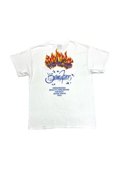 Flame S/S Tee (WHITE) / フレイム プリントTee