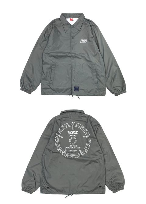 Coach Jacket (CHARCOAL) / プリント コーチジャケット