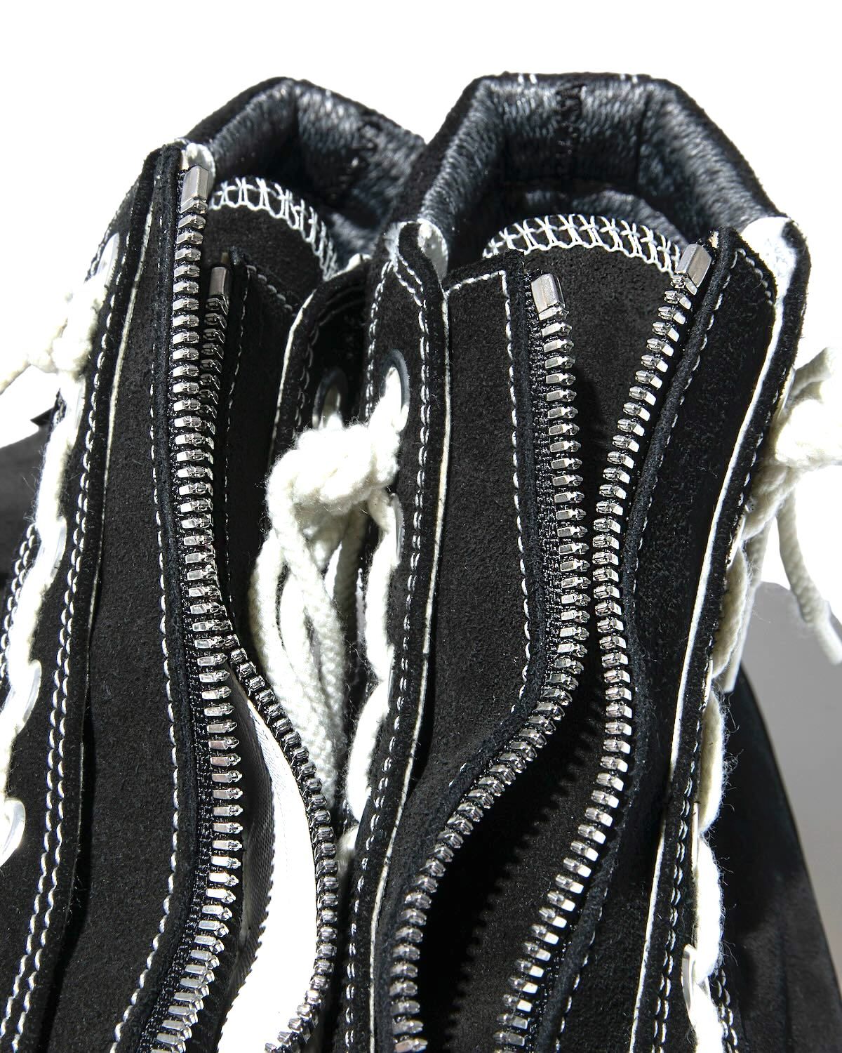 × nonnative DWELLER TRAINER 2 HI COW LEATHER WITH GORE-TEX by SPINGLE (BLACK×WHITE) / ノンネイティブ コラボスニーカー