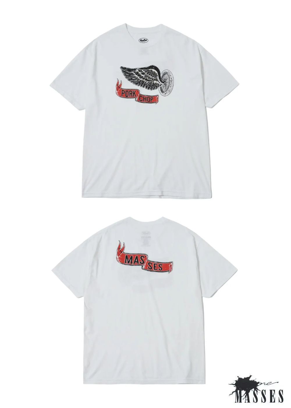 FLYING WEEL P (×MASSES) (WHITE) / マシス コラボレーション Tシャツ