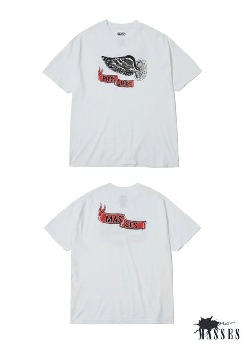 FLYING WEEL P (×MASSES) (WHITE) / マシス コラボレーション Tシャツ