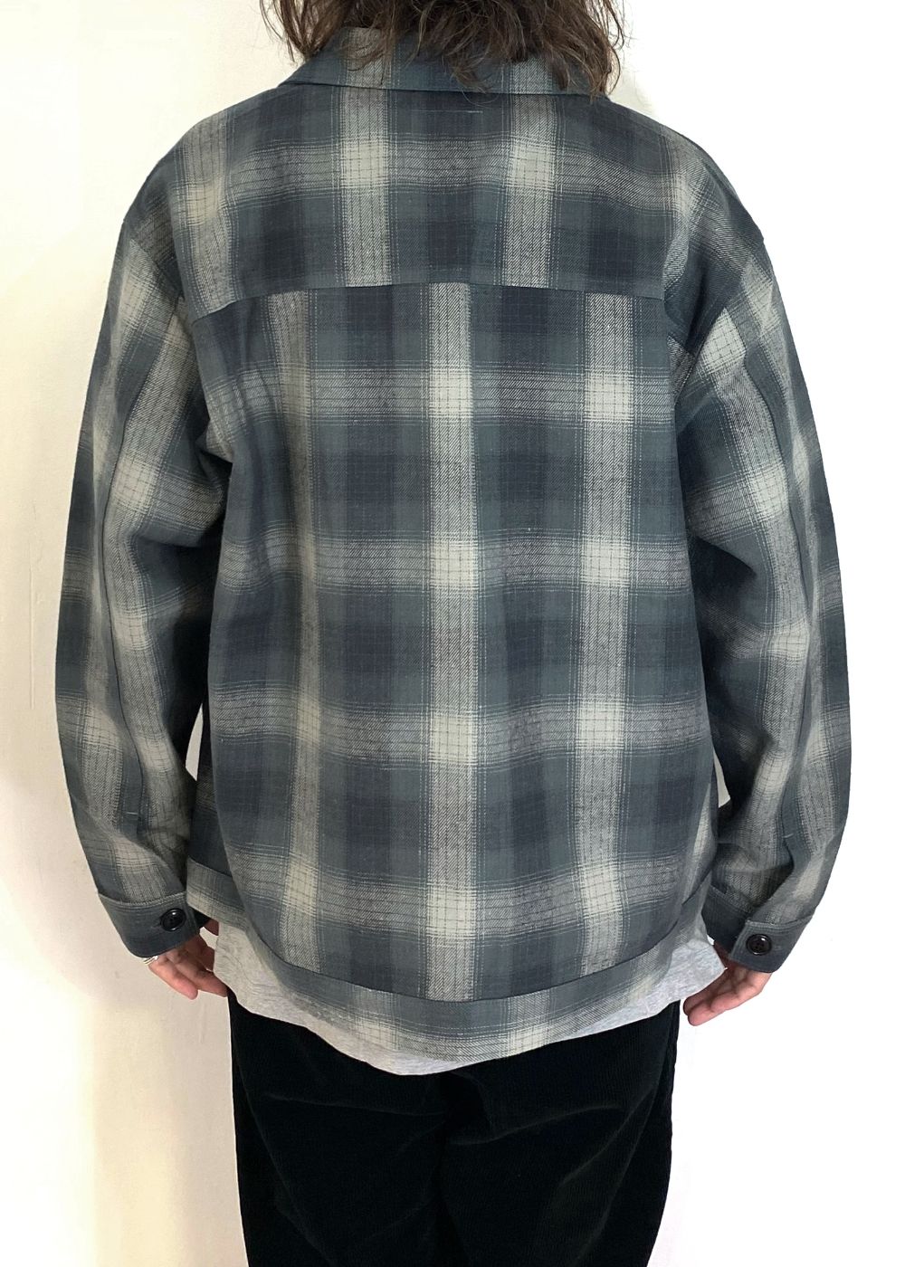 OMBRE CHECK SWINGTOP (BLACK) / オンブレチェック スイングトップ