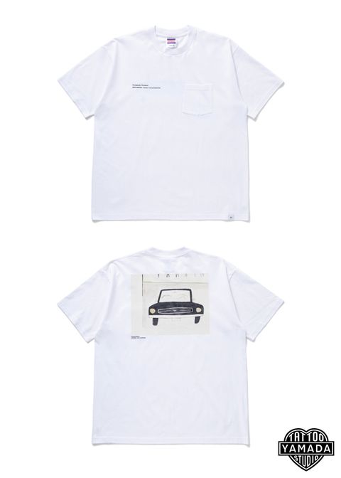 S/S POCKET TEE "LID" (WHITE) / ×YUTA YAMANO コラボ Tシャツ