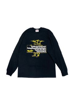 【ラスト1点】SLOGAN L/S TEE (BLACK) / スローガン ロングスリーブ Tシャツ