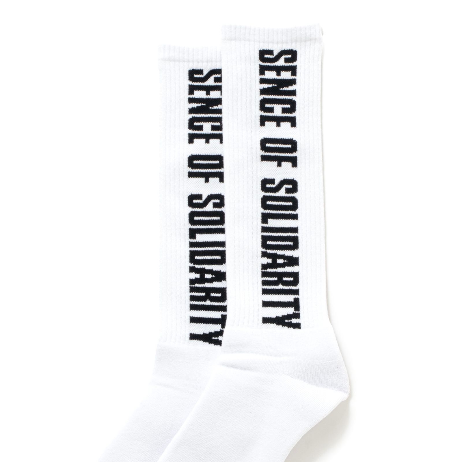 HIGH SOCKS LOGO (WHITE) / ジャガード ロゴ ソックス