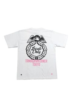 PRINT S/S TEE (WHITE) / SPIT&TAMAGAWA DINER コラボT