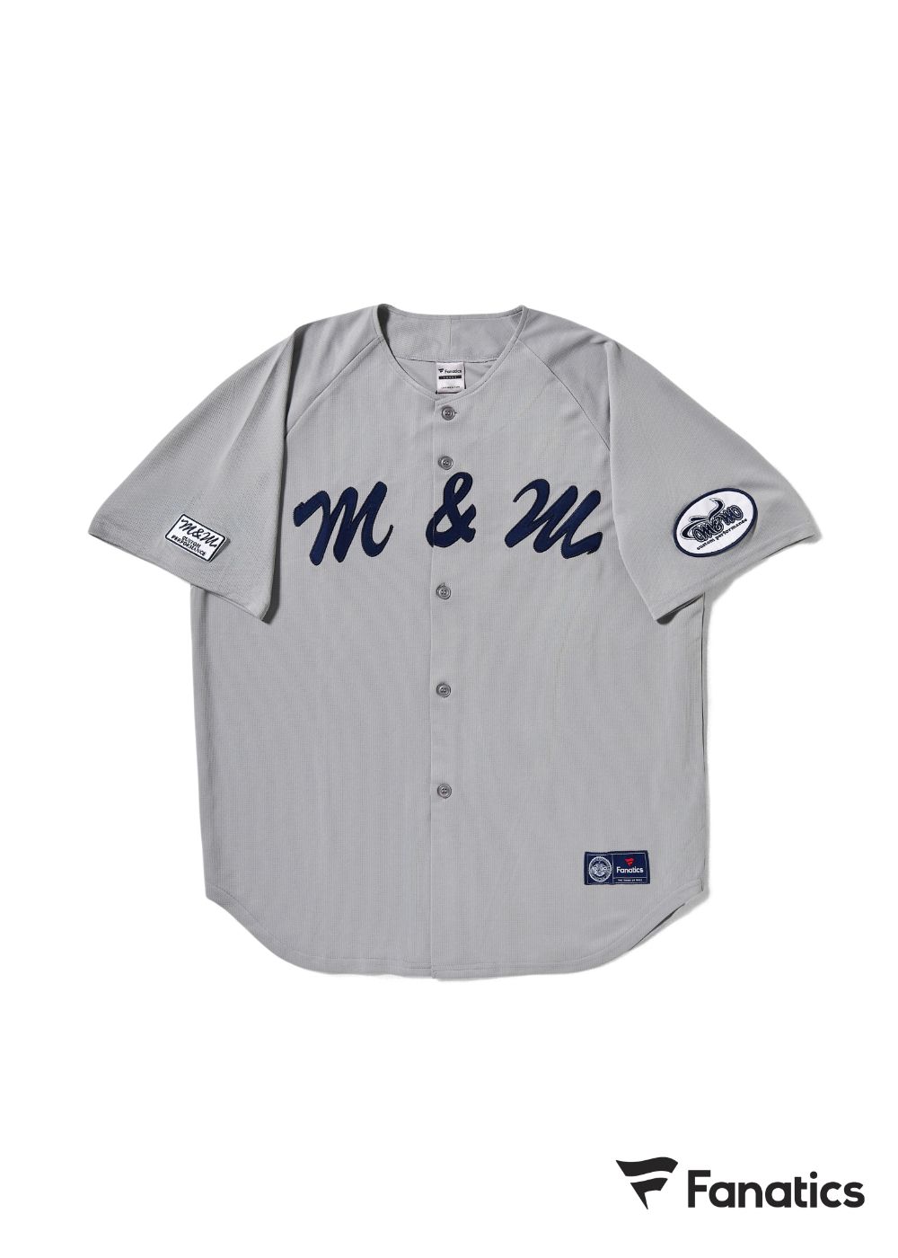 × M&M Custom Performance × Fanatics M&W BASEBALL SHIRT (GRAY) / × M&M × Fanatics コラボ ベースボール シャツ