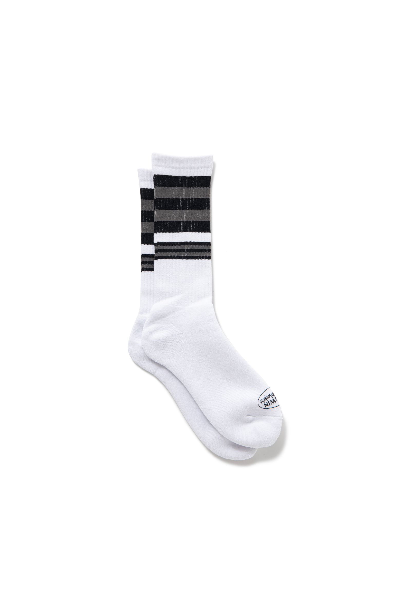2 Pcs LINE SOCKS "LARRY" (GRAY) / 2パック ラインソックス