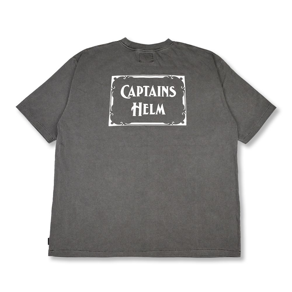 2025春の新作 CAPTAINS HELM DYE PIGMENT (GRAY TEE LOGO VINTAGE HELM - トップス