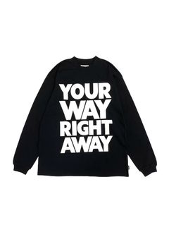 Y.W.R.A. LS TEE (BLACK) / オリジナル プリントロンT