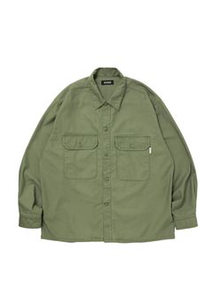 R9 M.I.L SHIRT (OLIVE) / ミリタリー シャツ