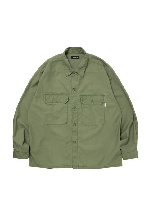 R9 M.I.L SHIRT (OLIVE) / ミリタリー シャツ