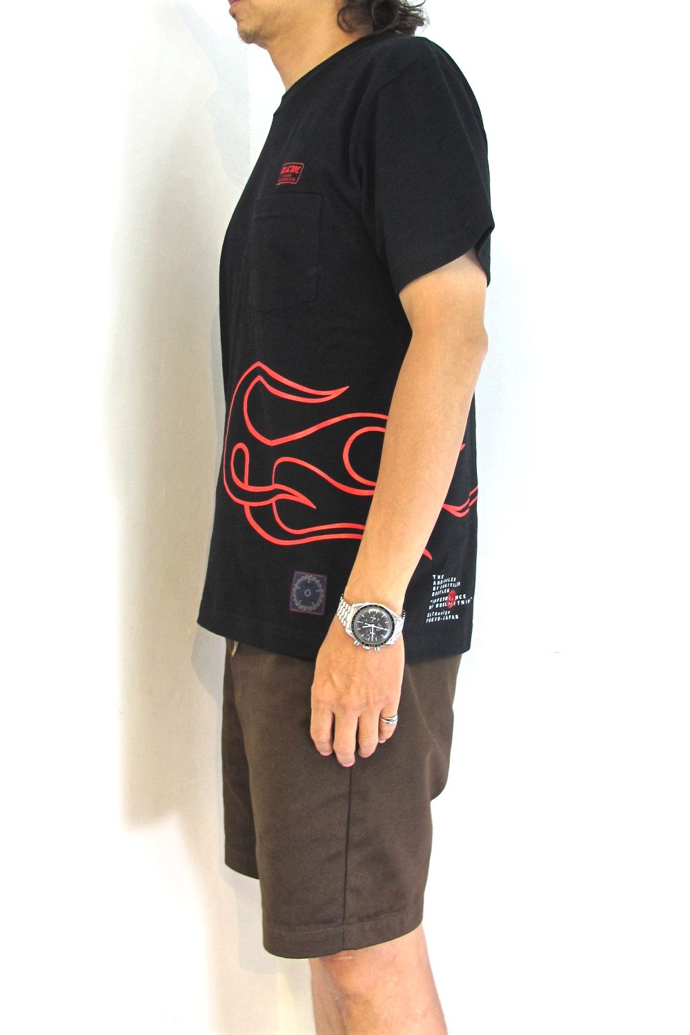 PRINT S/S TEE (BLACK) / アンライバルド コラボT