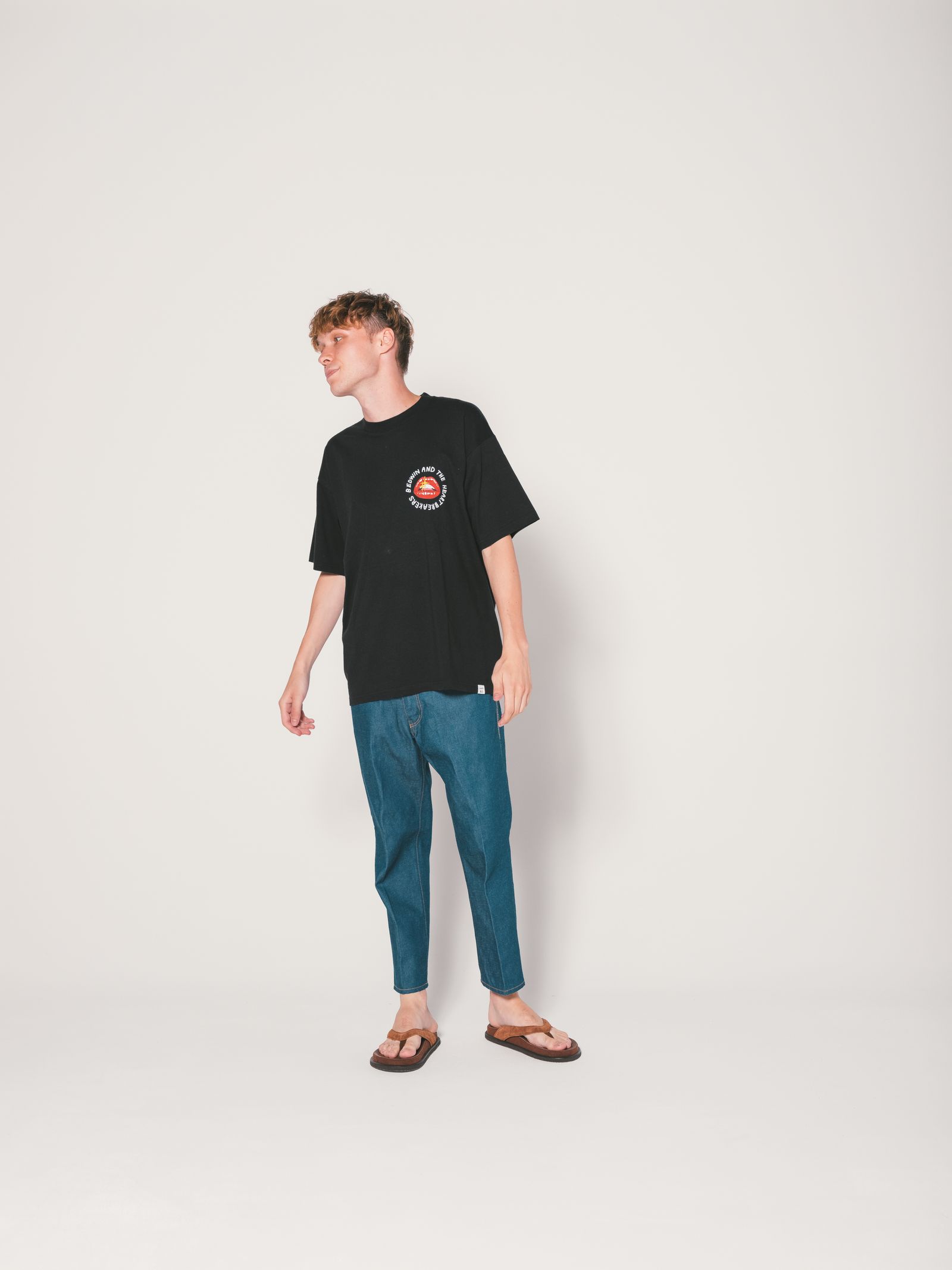 J.ANDRE Ex.S/S PRINTED TEE "FRED" (BLACK) / ×ジャン アンドレ コラボ Tシャツ