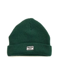 KNIT CAP (GREEN) / ロゴワッペン ニットキャップ