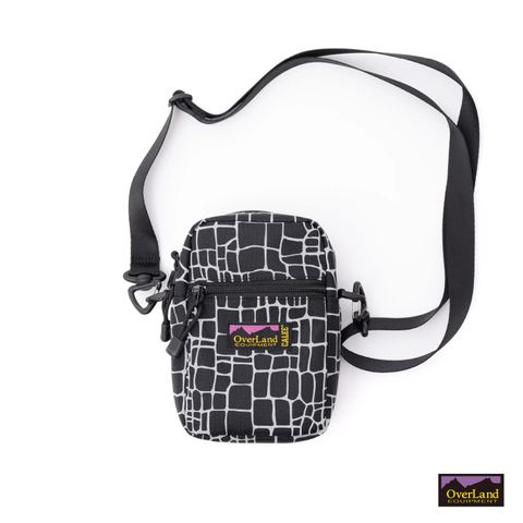 ×OVERLAND REFLECTOR SPIDER WEB POUCH BAG (BLACK) / オーバーランド コラボ ポーチ