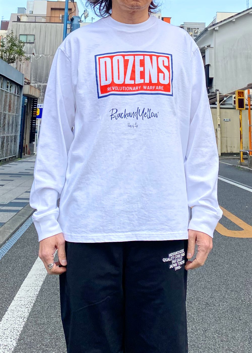 FRAME DOZENS L/S TEE (WHITE) / フレーム ダズンズ ロング Tシャツ