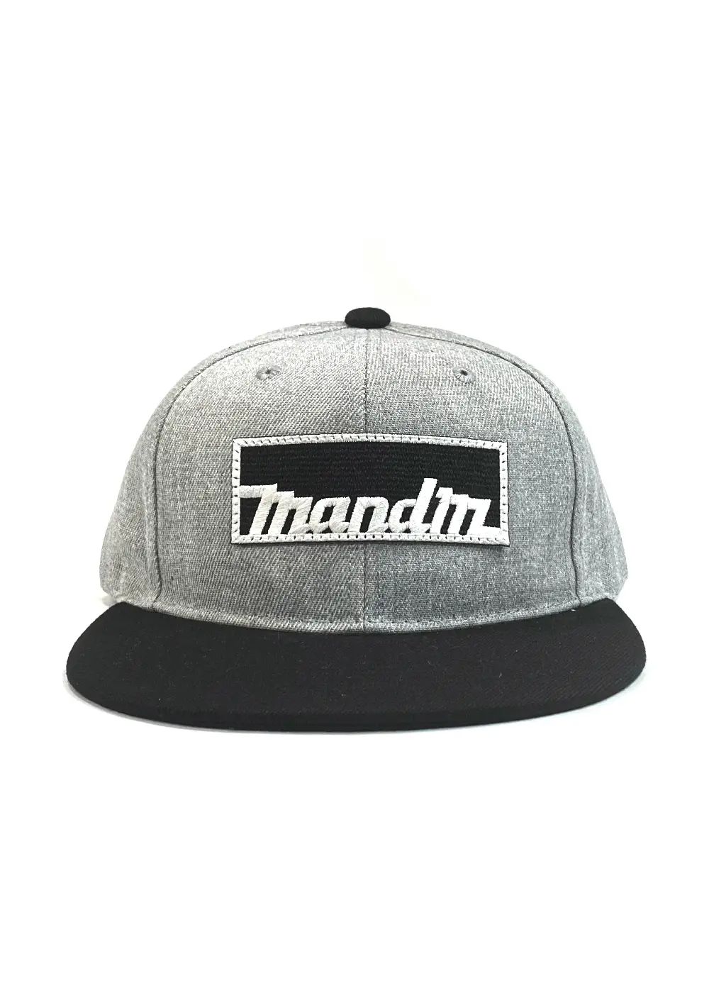 SNAP BACK CAP (H.GRAY/BLACK) / ロゴ ワッペン ベースボール キャップ