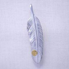 Feather LL with Gold Point M (Left) (SILVER) / 24金Mポイント特大フェザートップ (左向き)