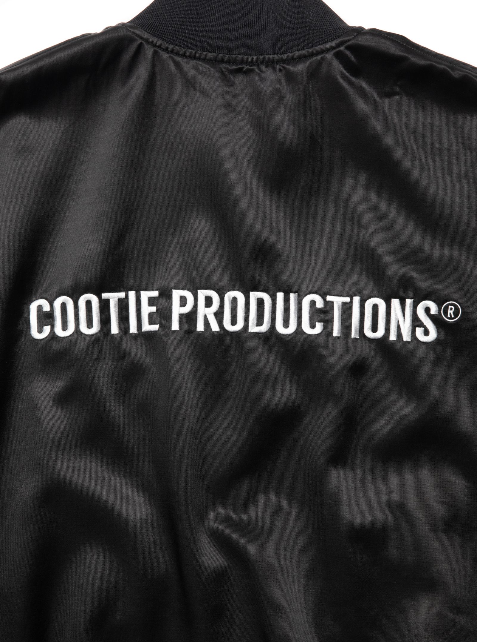 COOTIE PRODUCTIONS - C/R Satin Embroidery Blouson (BLACK) / ロゴ