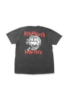 Wolf S/S Tee (Back) (D-BLACK) / ウルフ プリントTee (バック)