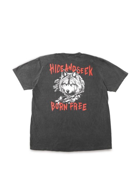 Wolf S/S Tee (Back) (D-BLACK) / ウルフ プリントTee (バック)