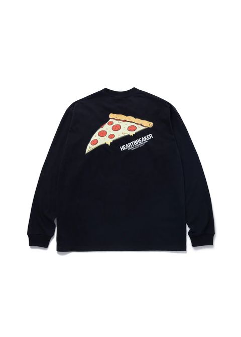 L/S PRINT T "SLICE PIZZA" (BLACK) / ミュータントタートルズ コラボ ロンTee