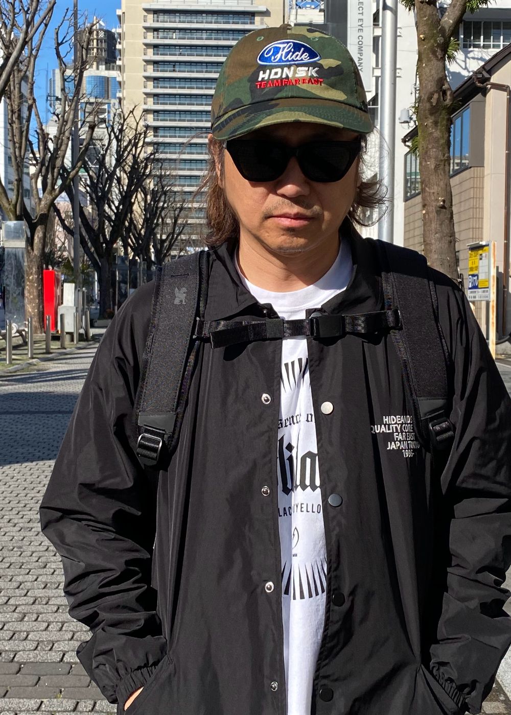 HDNSK CAP (CAMO) / 刺繍ロゴ ベースボールキャップ