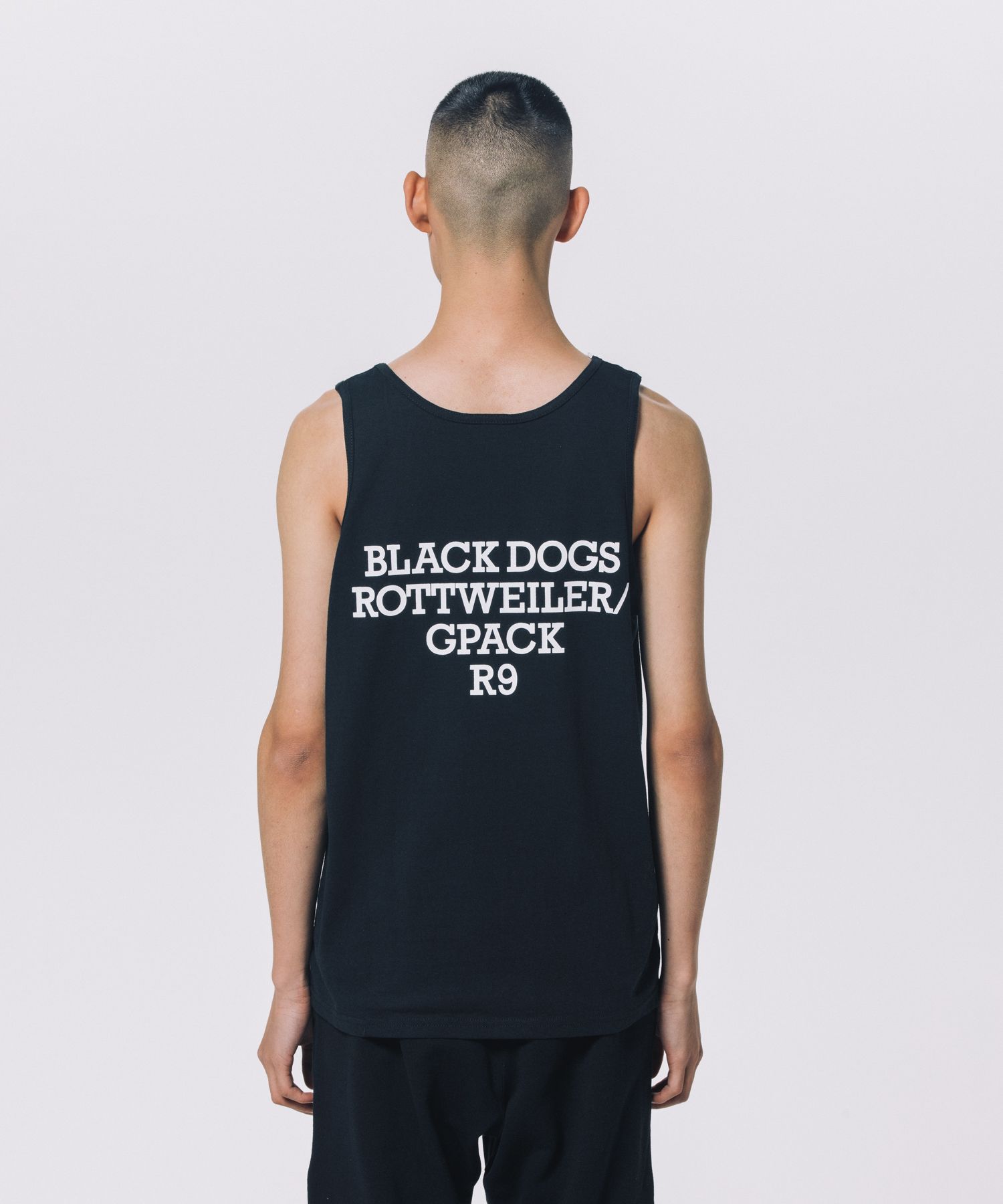 ROTTWEILER - R9 TANK TOP (BLACK) / プリント タンクトップ | LOOPHOLE