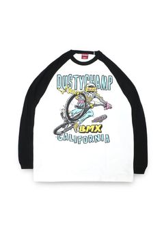 DUSTYCHAMP × DamianFulton RAGLAN L/S TEE (BLACK) / ダスティーチャンプ × ダミアンフルトン コラボ ロングスリーブ Tシャツ