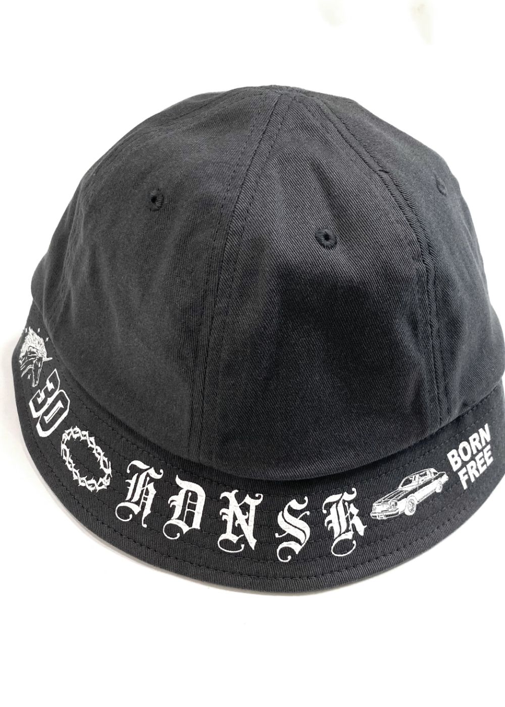 Metro Hat (CHARCOAL GRAY) / ロゴ プリント メトロ ハット