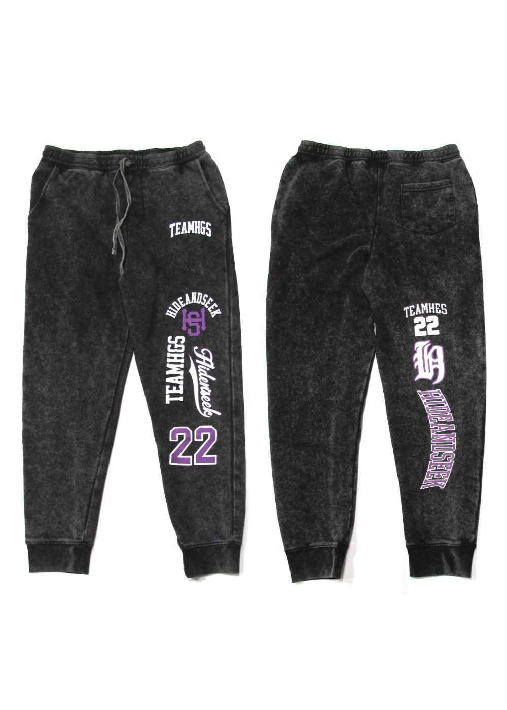 HIDE AND SEEK - TEAM SWEAT PANT (BLACK) / セットアップチーム