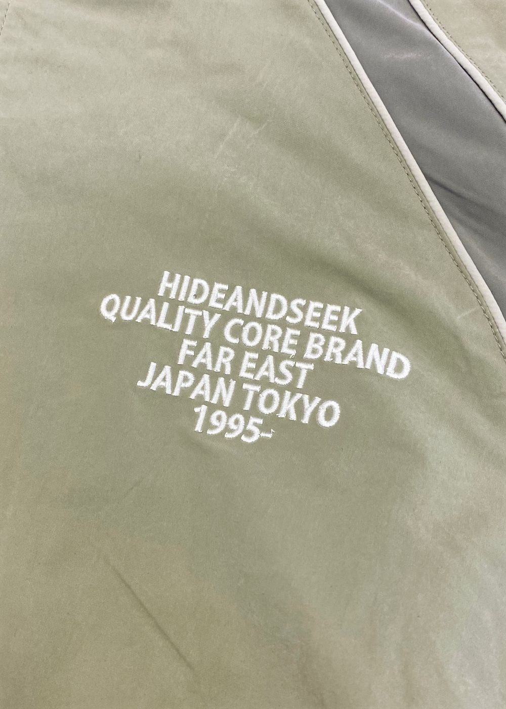 Track Jacket (BEIGE×GRAY) / ナイロン トラック ジャケット / セットアップ可能