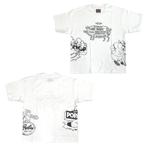 PORKCHOP 新作販売告知 / らしさ溢れるTシャツやキャップは今回も見逃せない。