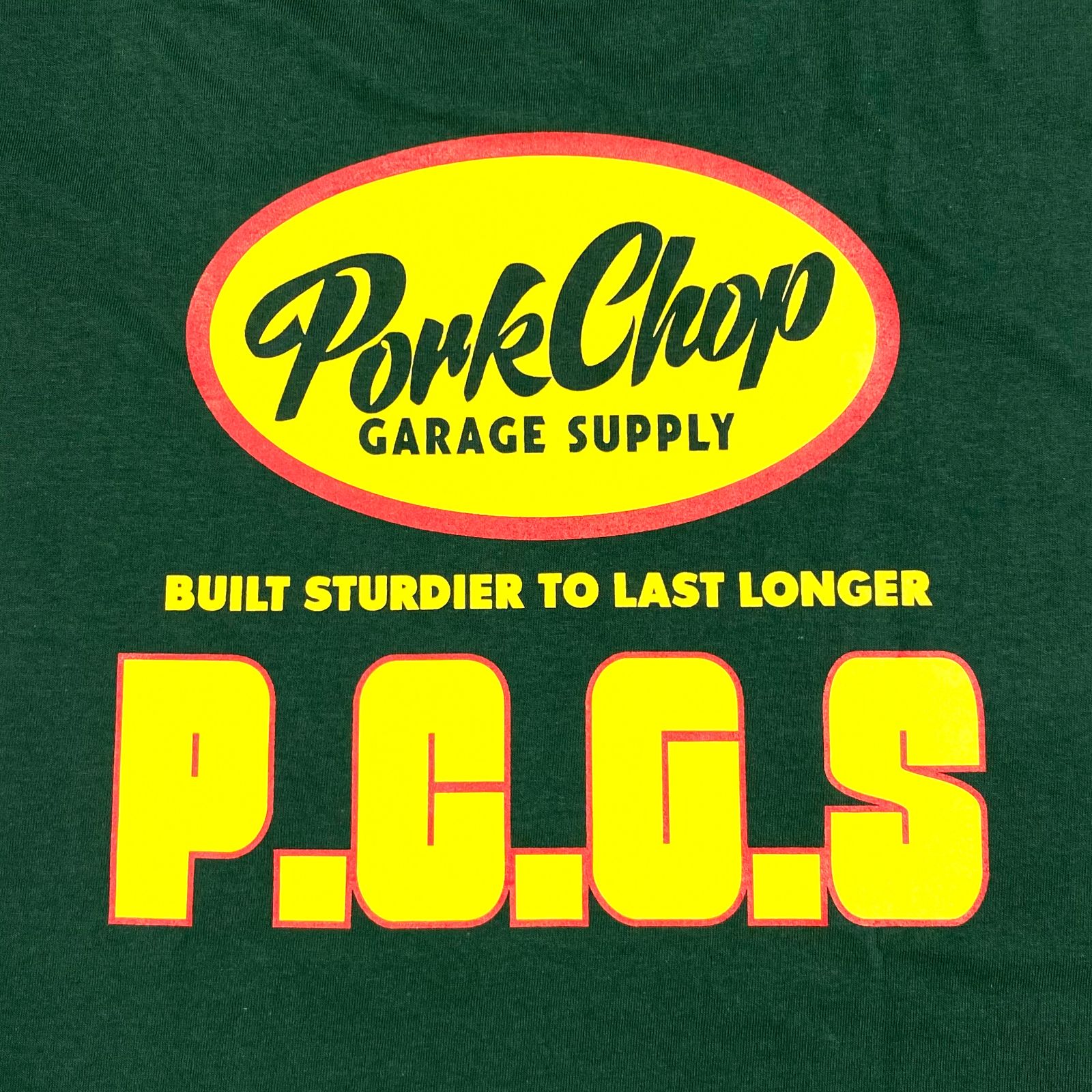 PCGS BLOCK TEE (GREEN) / オーバルロゴ Tシャツ