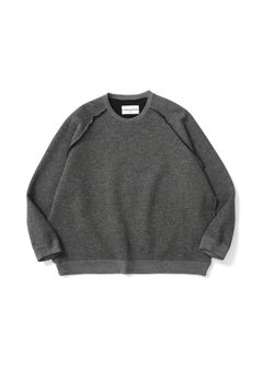 TEAR KNIT (GRAY) / クルーネック リブニット